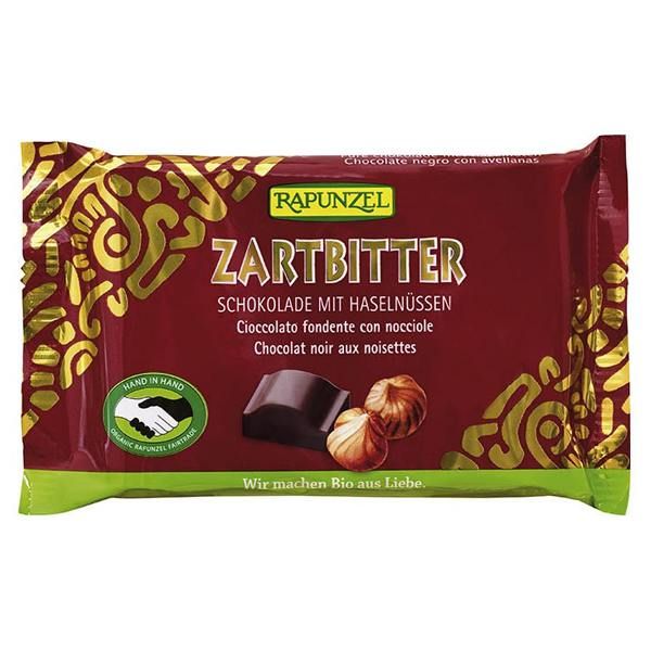 Black chocolate snack with hazelnuts rapunzel - 100g