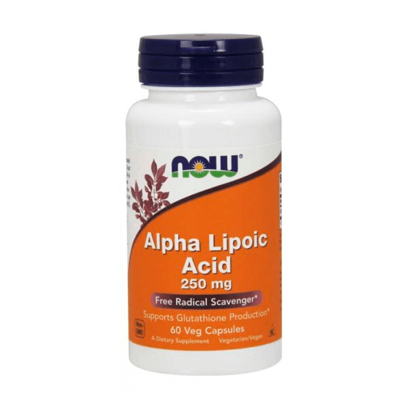 NOW Foods Alpha Lipoic Acid 250mg x 60 Cabeças (A. Alfa Lipoico)