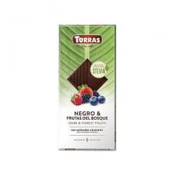 Dark chocolate with forest fruits with stevia - 125g