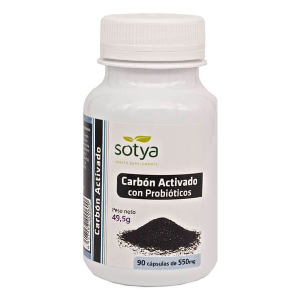 Activated carbon with probiotics 550mg - 90 capsules