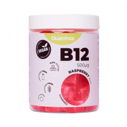 Vitamin b12 apresentação de 60 gummies da marca Quamtrax complemento alimentar de vitamina b