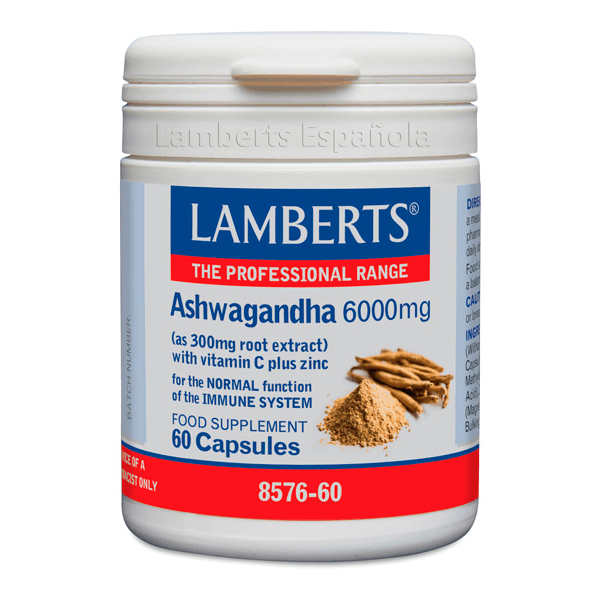 Ashwagandha 6000mg de 60 cápsulas do fabricante Lamberts