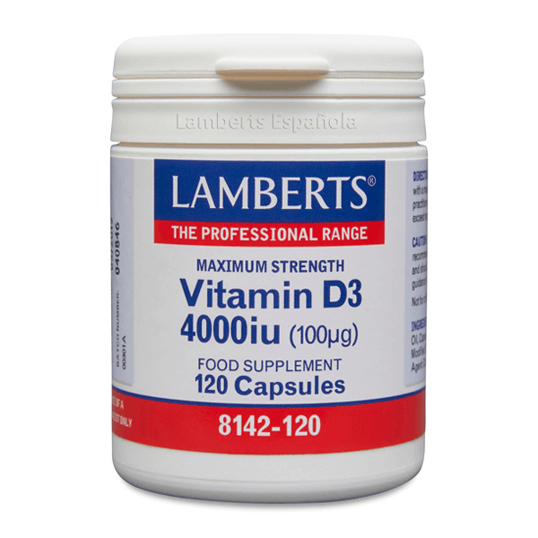 Vitamin d3 4000iu 100mg de 120 cápsulas complemento alimentar de vitamina d feito por Lamberts