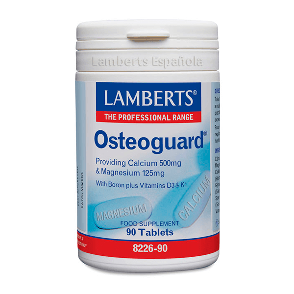 Osteoguard Advance embalagem de 90 comprimidos complemento alimentar de fórmulas prevenção articulares por Lamberts
