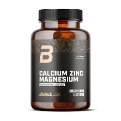 Calcium zinc magnesium from organic sources embalagem de 90 tablets da marca Biotech USA na seção de minerais