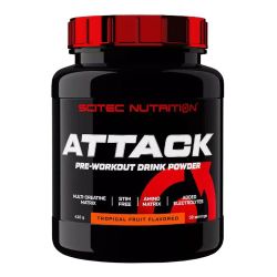 Attack embalagem de 416g do fabricante Scitec Nutrition suplemento de pré- treinamento
