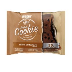 Filled protein cookie embalagem de 70g complemento alimentar de doces e biscoitos do fabricante Weider