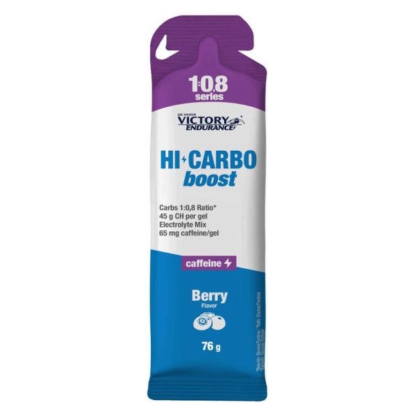 Hi carbo boost gel caffeine apresentação de 76g da seção gels e barrinhas feito por Victory Endurance