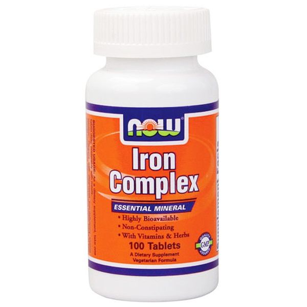 NOW Iron Complex -100 Comprimidos